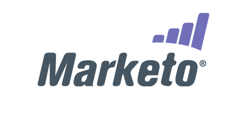 Marketo logo in gray font