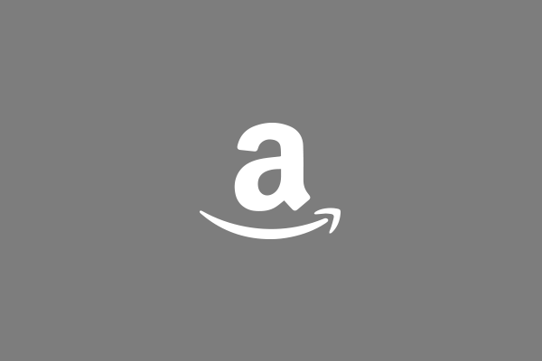 "a" from Amazon logo on gray background
