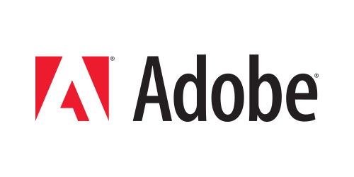 Adobe logo in black font