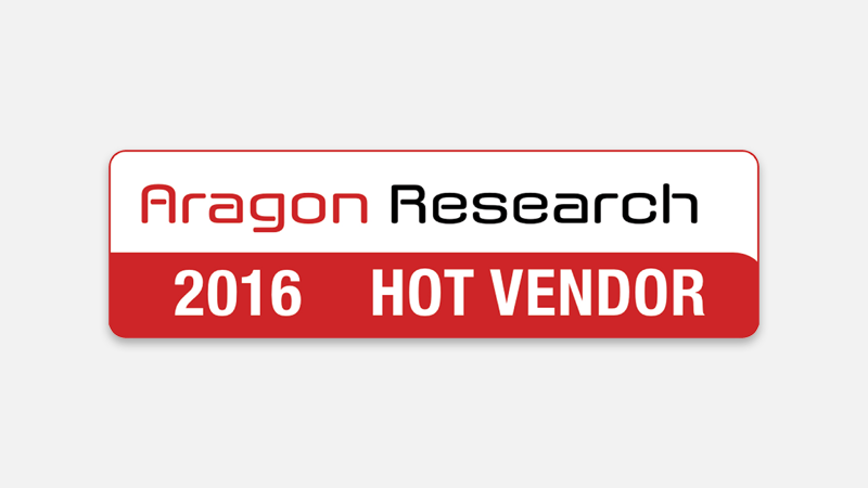 Aragon Research logo with "2016 Hot Vendor" written below