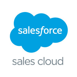 Blue cloud Salesforce logo with "sales cloud" written underneath