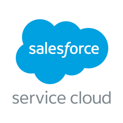 Salesforce logo with "service cloud" written underneath
